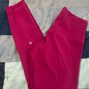 Lululemon Hot Pink Wunder Train leggings